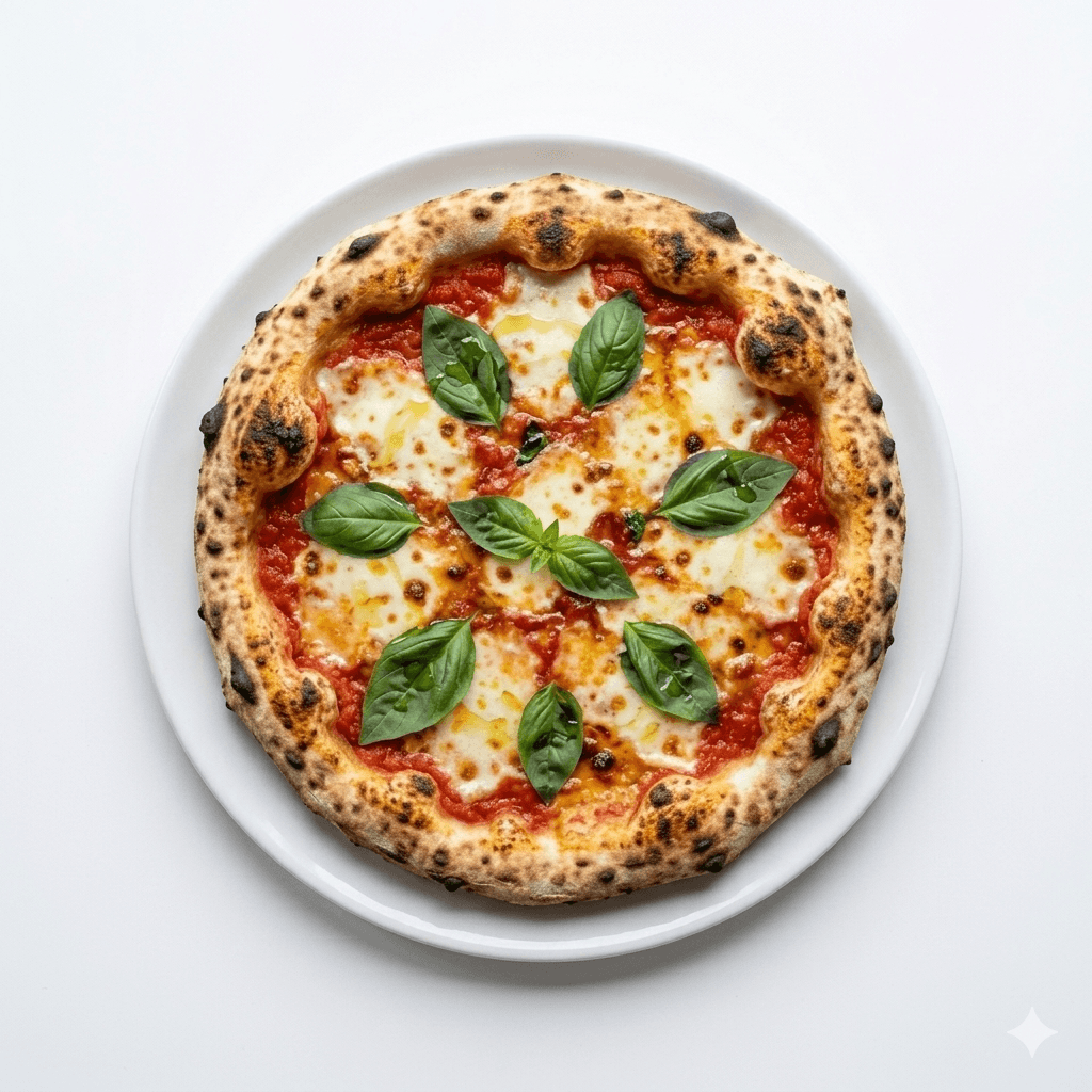 Frisch gebackene Margherita